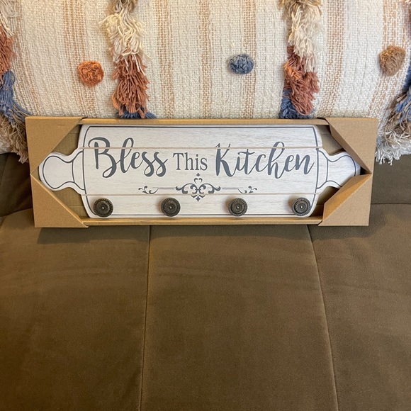 Other - PLAQUE w Hooks-Bless This Kitchen